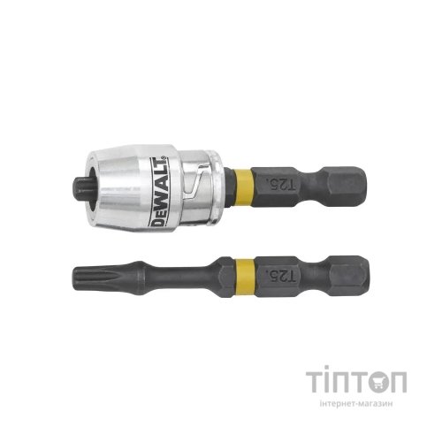 Набір біт DeWALT IMPACT TORSION, ударні, T25, L=57 мм, 2 шт + магнітний тримач (DT70538T)