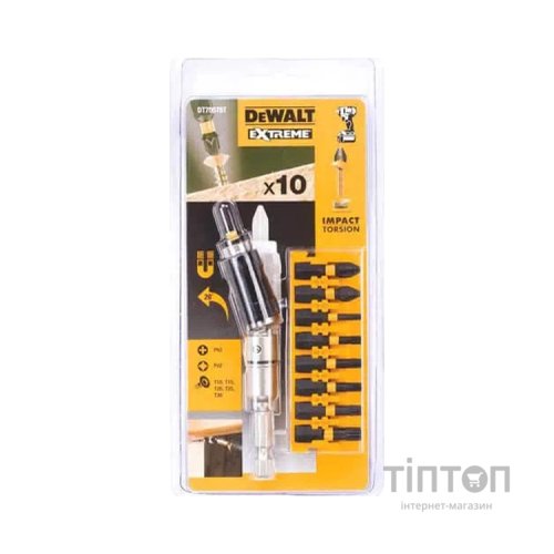 Набір біт DeWALT IMPACT TORSION, ударні, Torx, Philips, Pozidriv, L=25 мм, 10 шт (DT70578T)