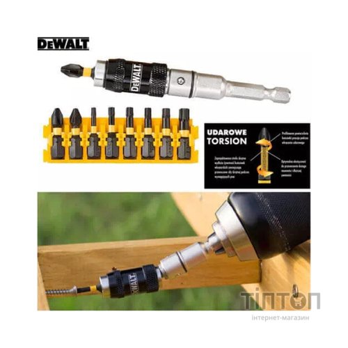 Набір біт DeWALT IMPACT TORSION, ударні, Torx, Philips, Pozidriv, L=25 мм, 10 шт (DT70578T)