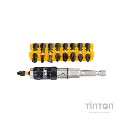 Набір біт DeWALT IMPACT TORSION, ударні, Torx, Philips, Pozidriv, Slotted, PH2, L=25 мм, 10 шт (DT70518T)