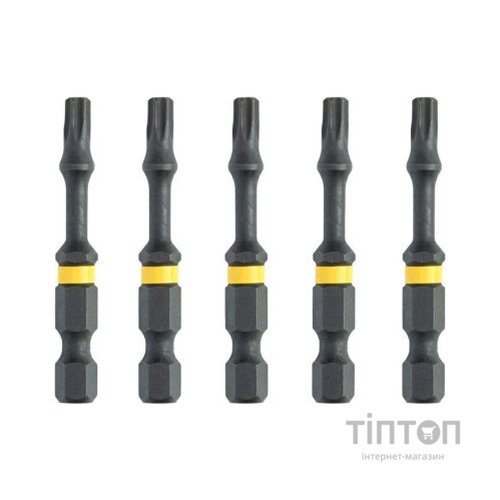 Набір біт DeWALT IMPACT TORSION, ударні, Torx, T25, L=57 мм, 5 шт (DT7396T)
