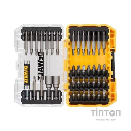 Набір біт DeWALT Phillips, Pozidriv, Torx, L = 25, 50 мм, головки 8, 10 мм, маг. держ., 40 шт, кейс (DT70705)