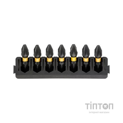 Набір біт DeWALT в касеті для Tough Case, FlexTorq, L = 25 мм, Pz2, 7 шт (DT70811)