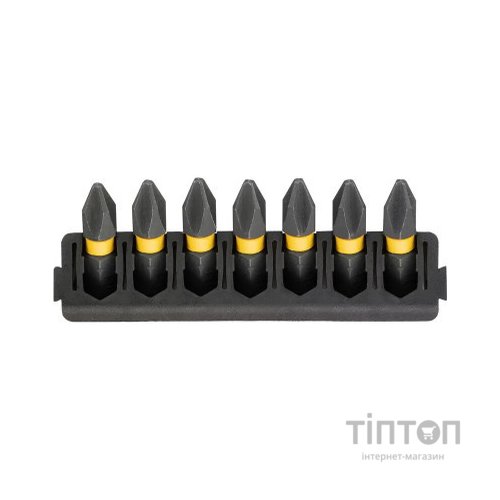 Набір біт DeWALT в касеті для Tough Case, FlexTorq, L = 25 мм, Рh2, 7 шт (DT70807)