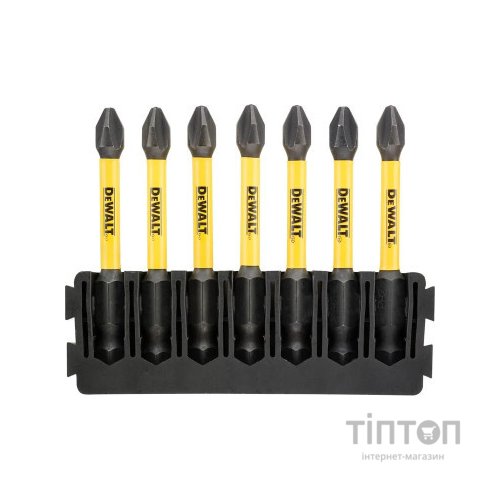 Набір біт DeWALT в касеті для Tough Case, FlexTorq, L = 57 мм, біта Рh2 - 7 шт, (DT70817)