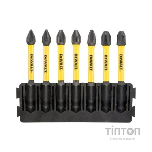 Набір біт DeWALT в касеті для Tough Case, FlexTorq, L=57 мм, Рh1-2шт, Рh2-3шт, Рh3-2шт. (DT70818)