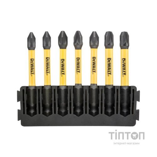 Набір біт DeWALT в касеті для Tough Case, FlexTorq, L=57 мм, Рz1-2шт, Рz2-3шт, Рz3-2шт. (DT70822)