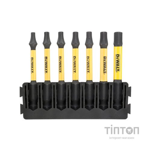 Набір біт DeWALT в касеті для Tough Case, FlexTorq, L57 мм,Т15 Т20 2шт. Т25 2шт, Т30,Т40 (DT70825)