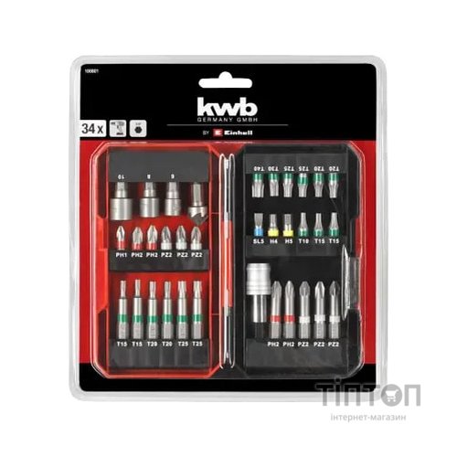 Набір біт Einhell 34 шт, кейс, KWB (108801)