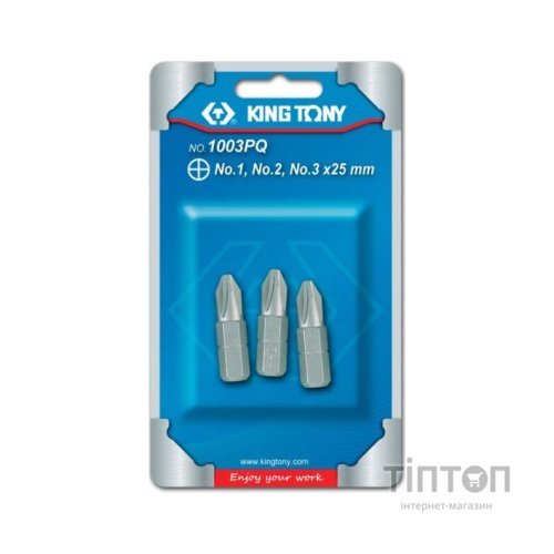 Набір біт KING TONY 1/4" 3 шт. (1025P SERIES) (1003PQ)