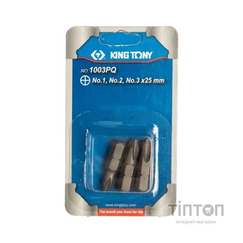 Набір біт KING TONY 1/4" 3 шт. (1025P SERIES) (1003PQ)