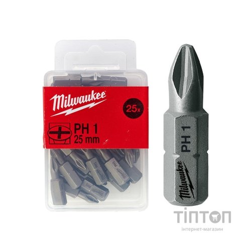 Набір біт Milwaukee PH1, 25мм, 25шт (4932399586)