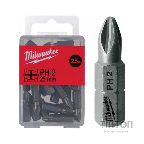 Набір біт Milwaukee PH2, 25мм, 25шт (4932399587)