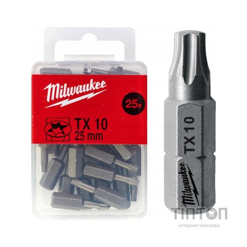 Набір біт Milwaukee SHOCKWAVE, TX10, 25мм, 25шт (4932399594)