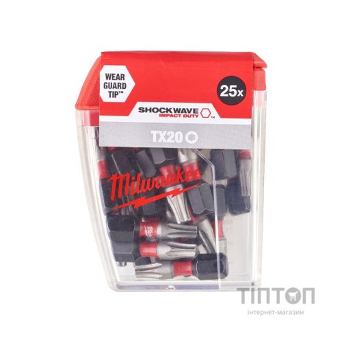 Набір біт Milwaukee SHOCKWAVE, TX20, 25мм, 25шт (4932430875)