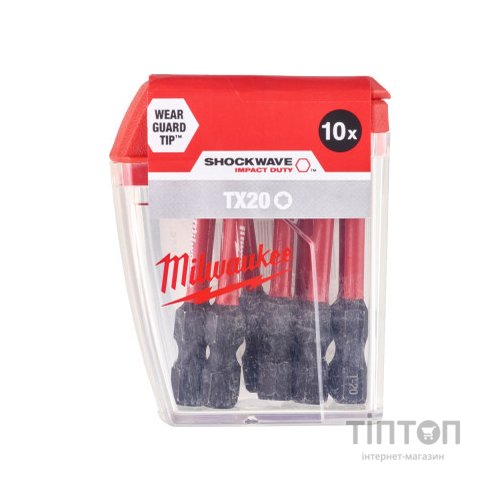 Набір біт Milwaukee SHOCKWAVE, TX20, 50мм, 10шт (4932430877)