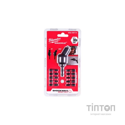Набір біт Milwaukee SHOCKWAVE з насадкою Knuckle 11шт (4932459781)