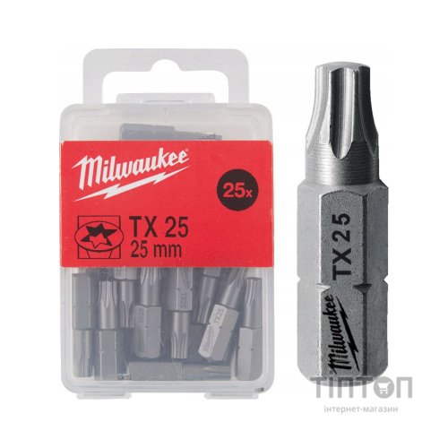 Набір біт Milwaukee TX25, 25мм, 25шт (4932399597)