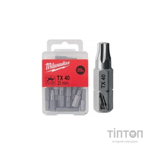 Набір біт Milwaukee TX40, 25мм, 25шт (4932399600)