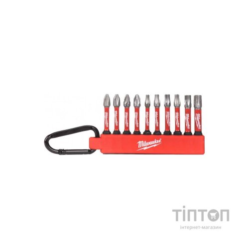 Набір біт Milwaukee з карабином ShW 2 x PH2/ 1 x PZ2/ 1 x TX15/ 2 x TX20/ 2 x TX30/ 1 x TX40 (4932480941)
