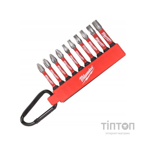 Набір біт Milwaukee з карабином ShW 2 x PH2/ 1 x PZ2/ 1 x TX15/ 2 x TX20/ 2 x TX30/ 1 x TX40 (4932480941)