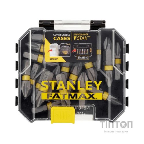 Набір біт Stanley FatMax, Phillips, Ph2, L = 25 мм, 20 шт, кейс (STA88569)