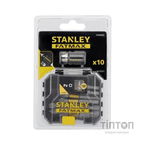 Набір біт Stanley FatMax, Pozidriv, Pz1, Pz2, Pz3, L = 50 мм, 10 шт, кейс (STA88565)