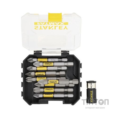 Набір біт Stanley FatMax, Pozidriv, Pz1, Pz2, Pz3, L = 50 мм, 10 шт, кейс (STA88565)
