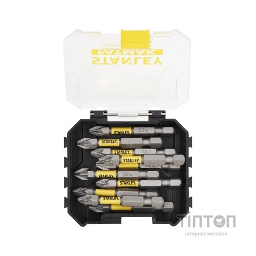 Набір біт Stanley FatMax, Pozidriv, Pz2, L = 50 мм, 10 шт, кейс (STA88572)
