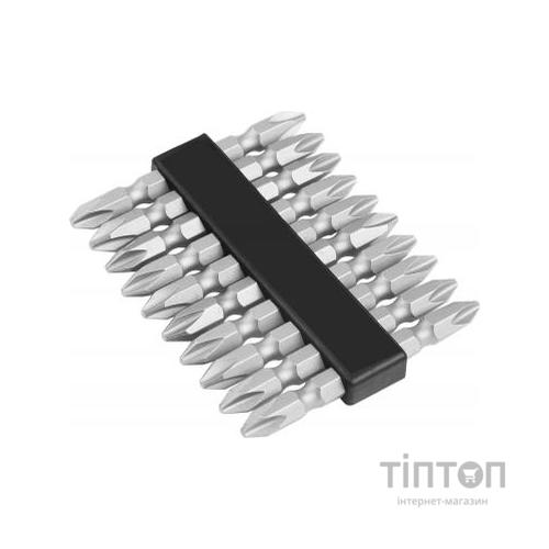 Набір біт Tolsen двосторонні S2 хрестові РН 2х65 мм, 10шт (20360)