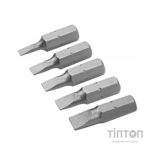 Набір біт Tolsen S2 прямий шліц 3-4-4.5-5.5-6.5х25 мм 5 шт (20285)