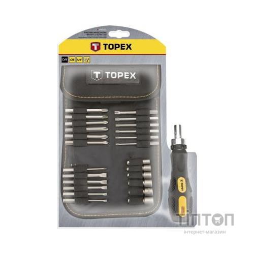 Набір біт Topex 26 шт с держателем (39D352)