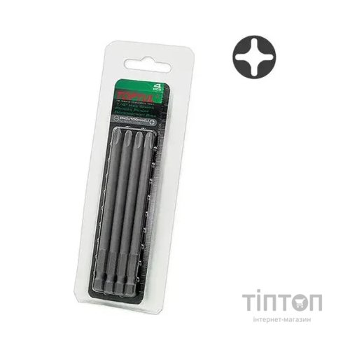 Набір біт Toptul 1/4" 100мм PH2 4шт (FSIB0802G)