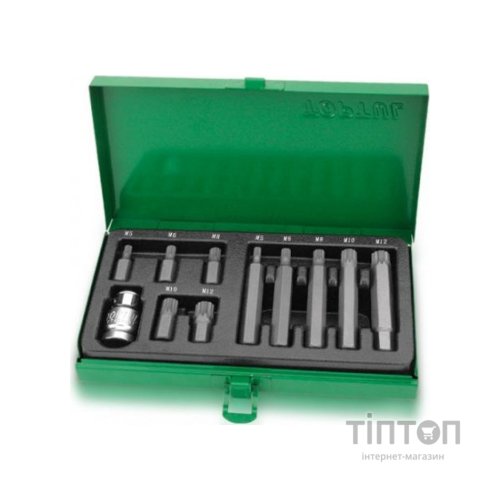 Набір біт Toptul Spline 11од. M5-M12 10мм (GAAD1102)