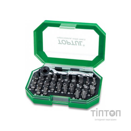 Набір біт Toptul з тріскачкою 1/4" 35од. (GACW3503)