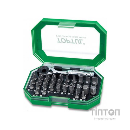 Набір біт Toptul з тріскачкою 1/4" 35од. (GACW3504)