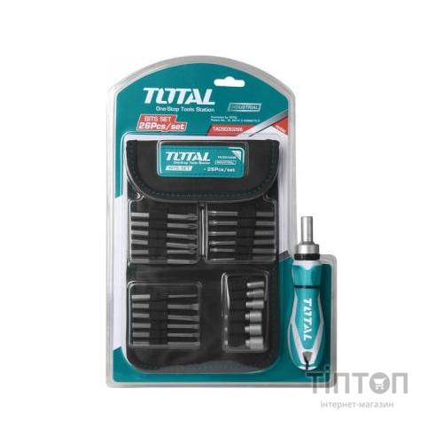 Набір біт Total бит, головок, 26шт. (TACSD30266)