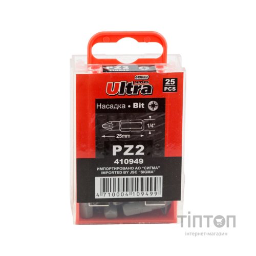 Набір біт Ultra PZ2x25мм 1/4" 25шт S2 (4010502)