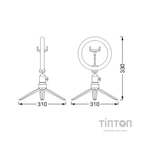 Набір блогера LEDVANCE MOBILE CAMERA LIGHT RING DESKTOP USB (4058075666870)