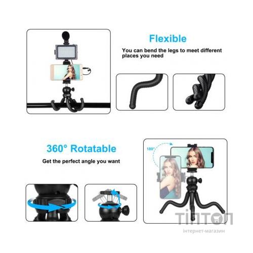 Набір блогера Puluz 4in1 (light, mount, phone holder, microphone) (PKT3094B)