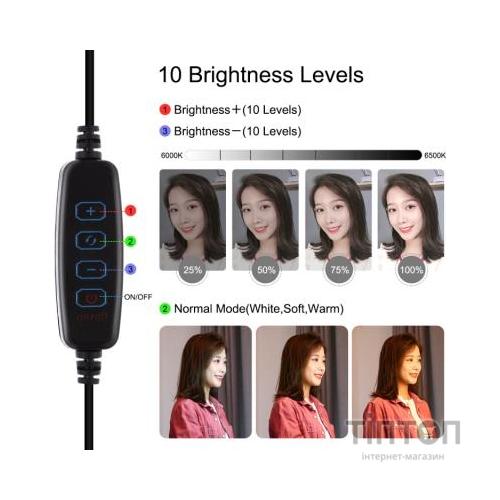 Набір блогера Puluz 4in1 (ring light, mount, phone holder, microphone) (PKT3028)