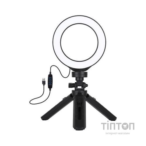 Набір блогера Puluz Ring USB LED lamp PKT3058B 4.7" + tripod 12 см (PKT3058B)