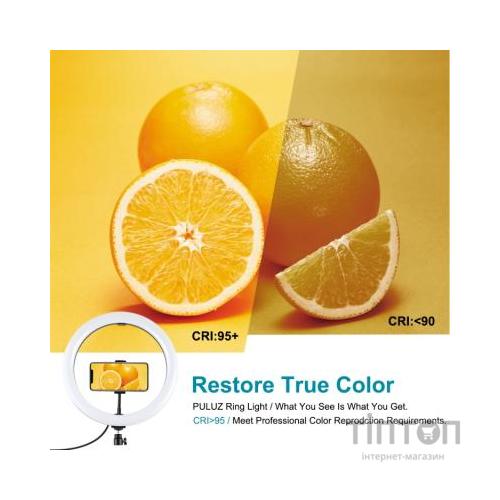 Набір блогера Puluz Ring USB LED lamp PKT3061B 11.8" + tripod 1.65 м (PKT3061B)