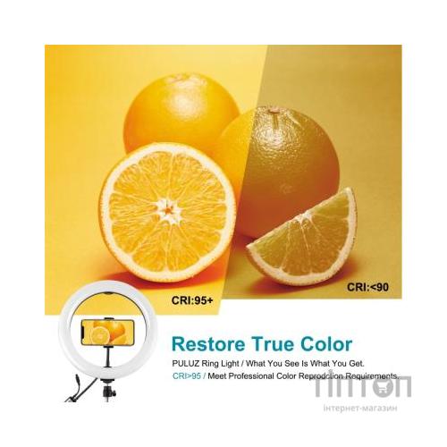 Набір блогера Puluz Ring USB RGBW LED lamp PKT3055B 10.2" + tripod 1.65 м (PKT3055B)