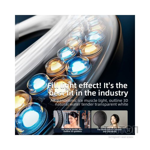 Набір блогера RTAKO LED лампа AR-GTB01-18S 18" digital display Ring Light (6942063218661)