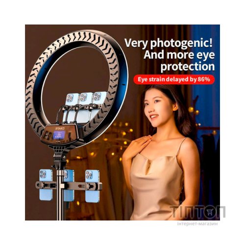 Набір блогера RTAKO LED лампа AR-GTB01-22S 22" digital display Right Lightt (6942063218616)