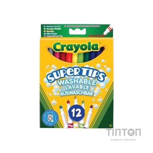 Набір для творчості Crayola 12 тонких фломастерів яскравих кольорів (7509) набір для малювання, дитяча тб