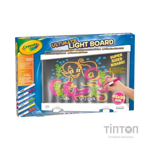 Набір для творчості Crayola Дошка для малювання з підсвічуванням у комплекті з фломастерами (74-7504-M)