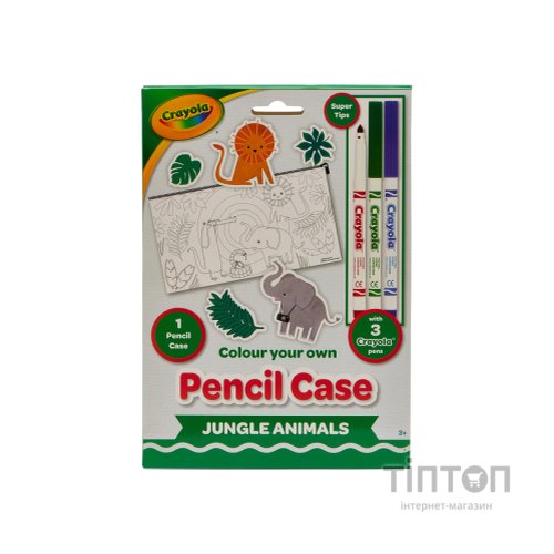 Набір для творчості Crayola Пенал-розмальовка Джунглі З фломастерами (15764-A)