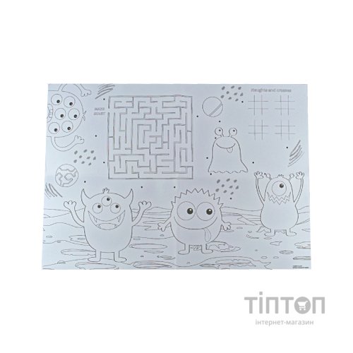 Набір для творчості Crayola Підложки-розмальовки "Монстри" 2 шт з олівцями (15755-B)